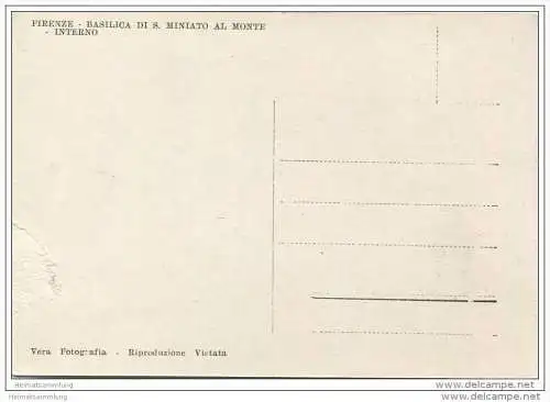 Firenze - Basilica di S. Miniato al Monte - Interno - vera Fotografia - Foto-AK Grossformat