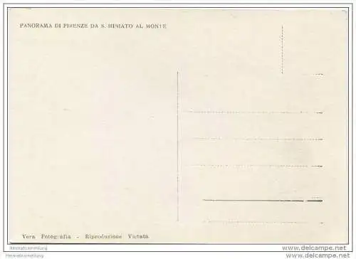 Panorama di Firenze da S. Miniato al Monte - vera Fotografia - Foto-AK Grossformat