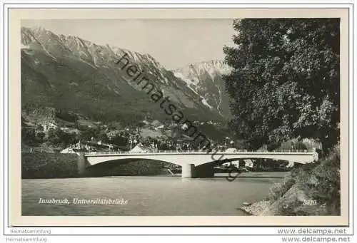 Innsbruck - Universitätsbrücke - Foto-AK