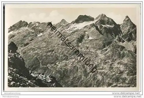 Heilbronnerweg - Trettachspitze - Mädelegabel - Hohes Licht - Foto-AK ca. 1930