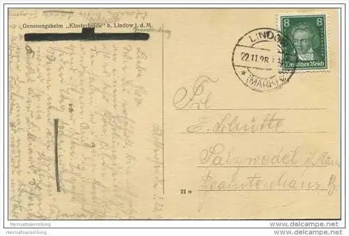 Genesungsheim Klosterheide bei Lindow in der Mark - Seeseite