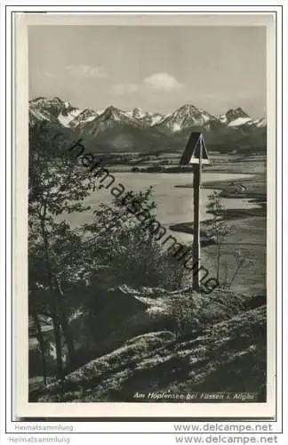 Füssen - Hopfensee - Wegkreuz - Foto-AK