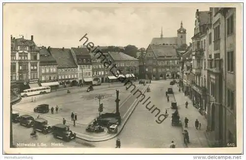 Mittweida - Markt - Foto-AK - Verlag Erhard Neubert Chemnitz gel. 1944