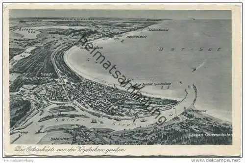 Die Ostseeküste aus der Vogelschau - Verlag Paul Nohr Osternothafen 30er Jahre