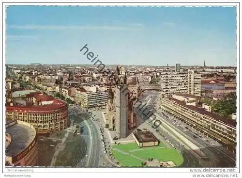 Berlin - Blick vom Europa-Center auf die Kaiser-Wilhelm-Gedächtniskirche - AK Grossformat