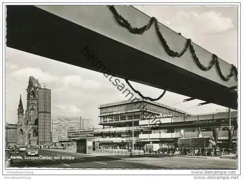 Berlin- Charlottenburg - Europa-Center mit Brücke - Foto-AK Grossformat 60er Jahre