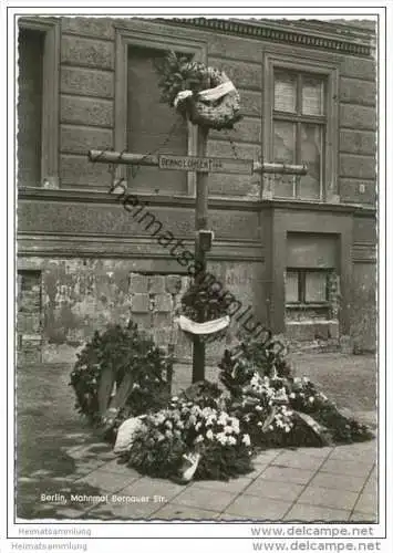 Berlin - Mahnmal Bernd Lünser - Bernauer Strasse - Foto-AK Grossformat