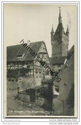 Bad Wimpfen - Altes Bürgermeisterhaus - Foto-AK - Bahnpost