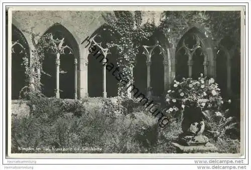 Wimpfen im Tal - Kreuzgang der Stiftskirche - Foto-AK