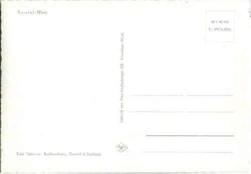 Korntal - Luftbild - Verlag Foto-Lindenberger KG Künzelsau - Foto-AK - Vertrieb Ernst Schreiner Buchhandlung Korntal