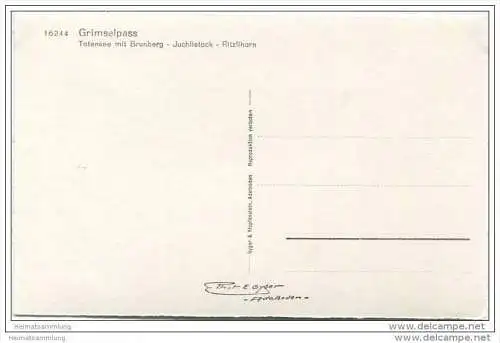 Grimselpass - Totensee mit Brunberg - Juchlistock - Ritzlihorn - Foto-AK
