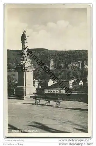 Heidelberg - St. Nepomuk - Foto-AK