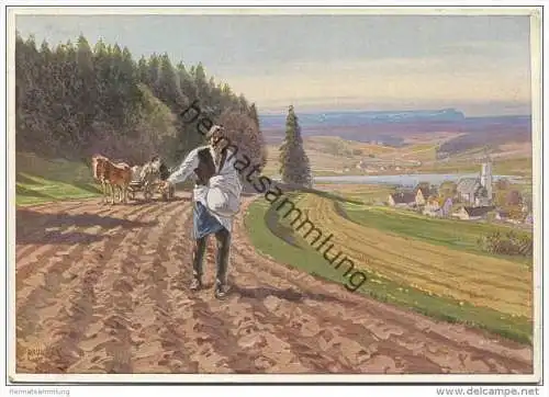 Paul Hey - Der Sämann - Reihe Unser täglich Brot - Kunstverlag F.A. Ackermann München