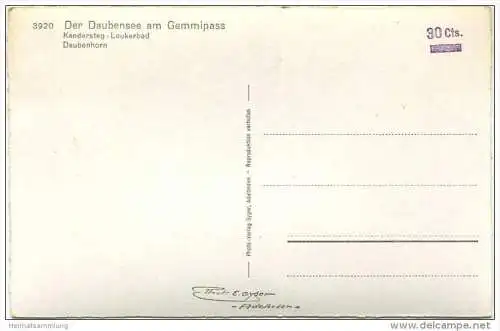 Der Daubensee am Gemmipass - Foto-AK - Verlag Gyger Adelboden