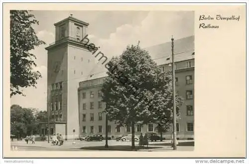 Berlin-Tempelhof - Rathaus - Foto-AK - Verlag Hans Steffen 50er Jahre