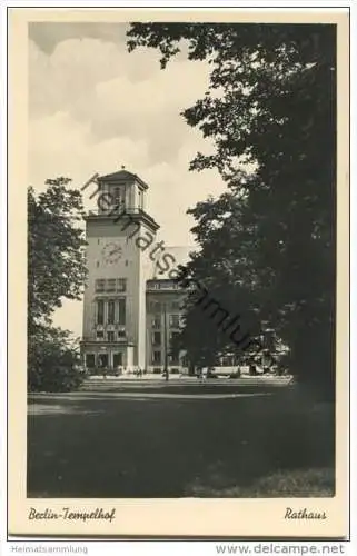 Berlin-Tempelhof - Rathaus - Foto-AK - Verlag H. Locke Berlin 1950