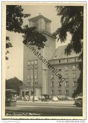 Berlin-Tempelhof - Rathaus - Foto-AK Grossformat - Verlag Bruno Schroeter Berlin 50er Jahre