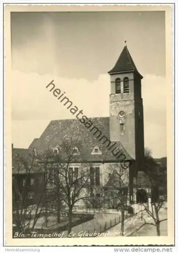 Berlin-Tempelhof - evangelische Glaubenskirche - Foto-AK Grossformat - Verlag Bruno Schroeter Berlin 1963