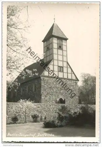 Berlin-Tempelhof - Dorfkirche - Foto-AK Grossformat - Verlag Bruno Schroeter Berlin 1963