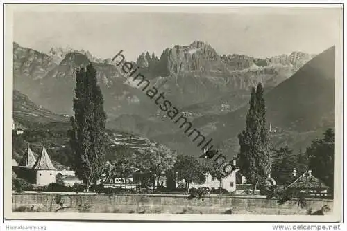 Bolzano col Catinaccio - Foto-AK - Edizione Joh. Filibert Amonn Bolzano gel. 1934