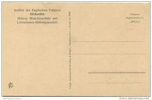 Eichstätt - Auf der Klosterwiese - Institut der Englischen Fräulein - Verlag Kettling &amp; Krüger Schalksmühle