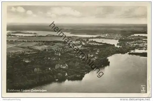 Lychen Hohenlychen - Fliegeraufnahme aus 120m Höhe - Foto-AK - Verlag Klinke &amp; Co. Berlin - Rückseite beschrieben 40