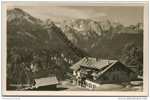 Eckbauer - Foto-AK - Verlag B. Johannes (Beckert) Garmisch-Partenkirchen gel. 1938