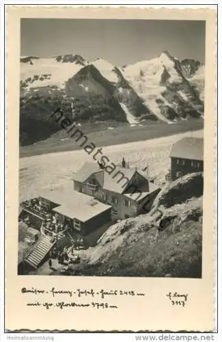 Kaiser-Franz-Josef-Haus mit Grossglockner - Foto-AK - Verlag Brüder Lenz Dobl bei Graz 40er Jahre