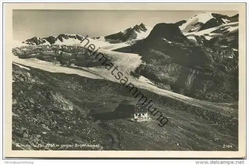 Vernagt Hütte gegen Brochkogel - Foto-AK - Verlag Much Heiss Innsbruck 40er Jahre