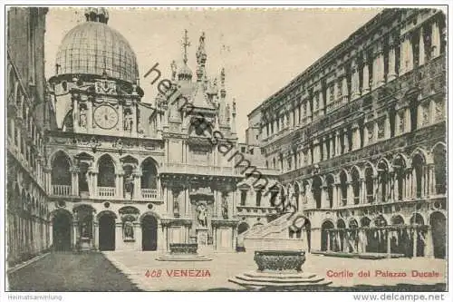 Venezia - Cortile del Palazzo Ducale - Eddizione Ferd. Gobbato Venezia gel. 1907