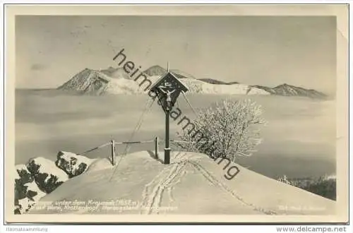 Wolkenmeer unter dem Kreuzeck - Foto-AK - Verlag Hans Huber München gel. 1927