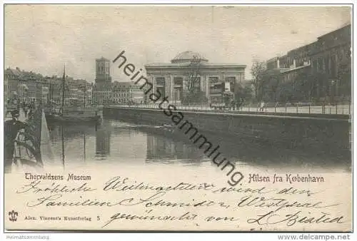 Hilsen fra Kobenhavn - Thorvaldsens Museum - Verlag Alex Vincent gel. 1902