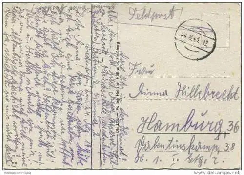 Diedenhofen - An der Mosel - AK - Grossformat - Verlag Heinrich Hoffmann Strassburg - Feldpost gel. 1943