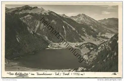 Der Haldensee im Tannheimer-Tal - Foto-AK - Verlag A. Kohlbauer Reutte gel. 1942