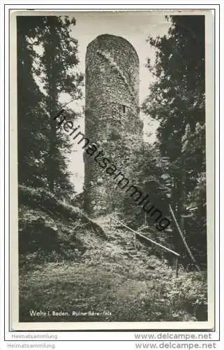 Wehr - Ruine Bärenfels - Foto-AK