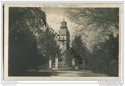 Karlsruhe - Schlossturm - Foto-AK