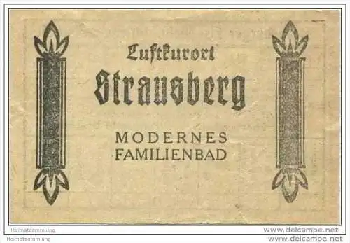 Fahrschein - Strausberg - Strausberger Eisenbahn Aktiengesellschaft - Fahrschein 1. Zone RM 0,10