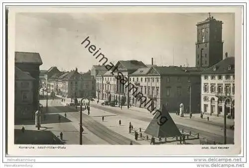 Karlsruhe - Adolf-Hitler-Platz - Foto-AK