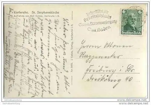 Karlsruhe - St. Stephanskirche - Foto-AK