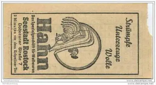 Fahrkarte - Rostock - Rostocker Strassenbahn AG - Fahrschein