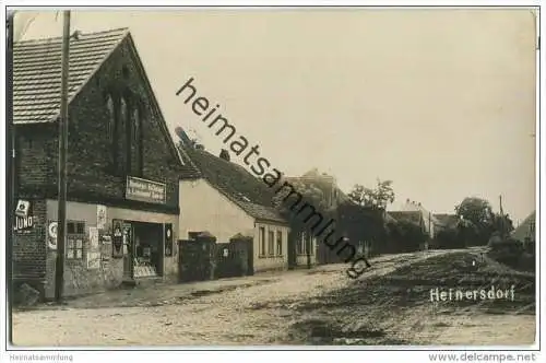 Heinersdorf - Dorfstraße - Hamburger Kaffelager und Lebensmittel Zentrale - Foto-AK