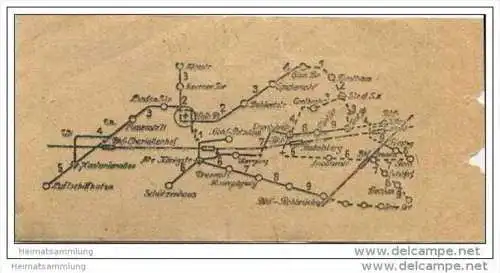 Fahrkarte - Potsdam - Stadtwerke Potsdam - Abt. Verkehrsbetriebe - Fahrschein 20Rpf. 3-4 Teilstrecken