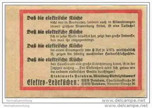 Fahrkarte - Potsdam - Stadtwerke Potsdam - Abt. Verkehrsbetriebe - Fahrschein 20Rpf. 3-4 Teilstrecken