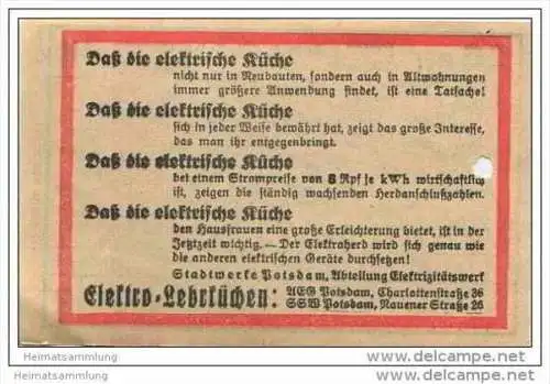 Fahrkarte - Potsdam - Stadtwerke Potsdam - Abt. Verkehrsbetriebe - Fahrschein 20Rpf. 3-4 Teilstrecken