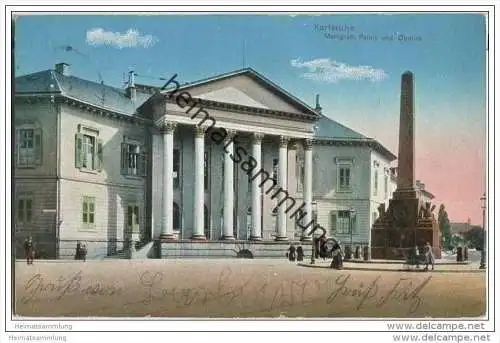 Karlsruhe - Markgräfliches Palais und Obelisk