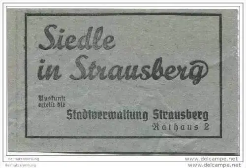 Fahrkarte - Strausberg - Strausberger Eisenbahn Aktiengesellschaft - Ganze Strecke Fahrschein RM 0.15