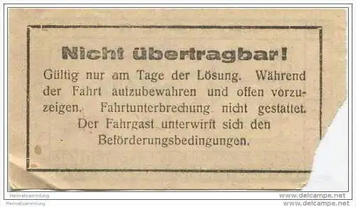 Deutschland - Paderborn - Fahrkarte - PESAG - Paderborner Elektrizitätswerke und Straßenbahn AG - Fahrschein 15Rpf.