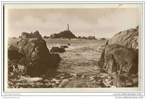 Jersey - Corbiere Lighthouse - Foto-AK 30er Jahre