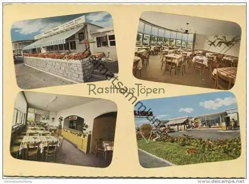 Töpen - Rasthaus Töpen - Besitzer Hermann Müller mit Shellstation am Zonengrenzübergang - Oberfränkischer Ansichtskarten