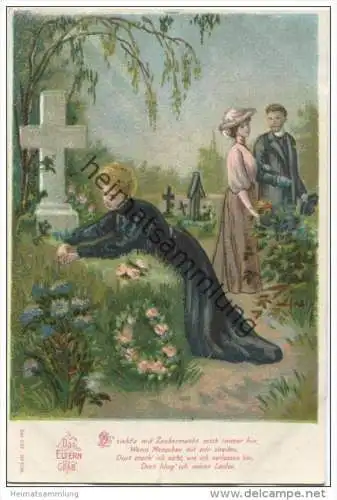 Trauer - Das Elterngrab ca. 1900